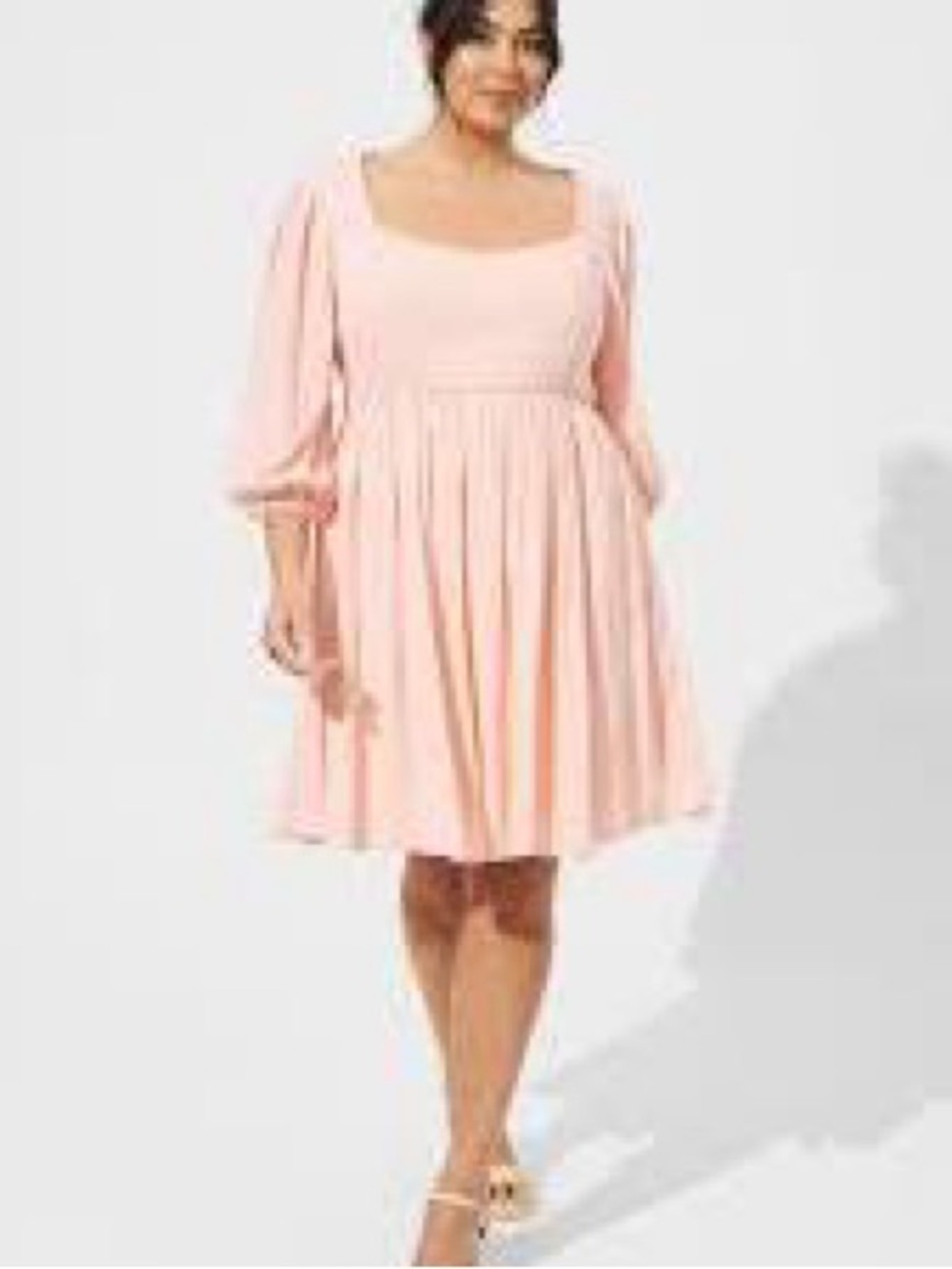 Torrid mini wash gauze open back skater dress